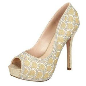 Women's Gold Sparkle Heel